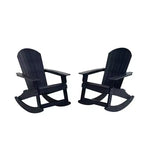 WestinTrends 2-Piece Outdoor Patio All-weather Adirondack Rocking Chair Set