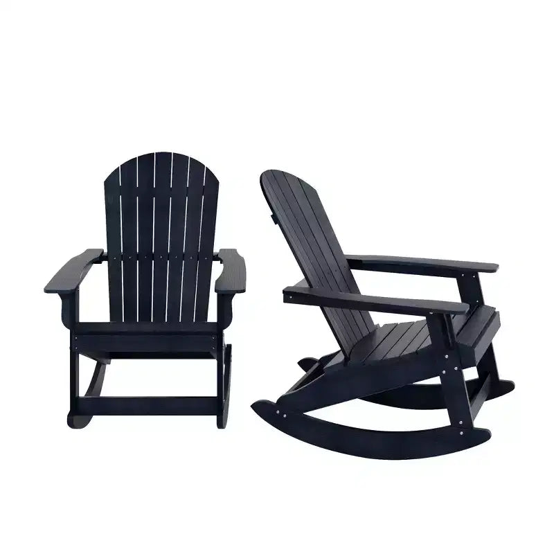 WestinTrends 2-Piece Outdoor Patio All-weather Adirondack Rocking Chair Set