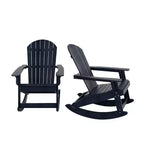 WestinTrends 2-Piece Outdoor Patio All-weather Adirondack Rocking Chair Set