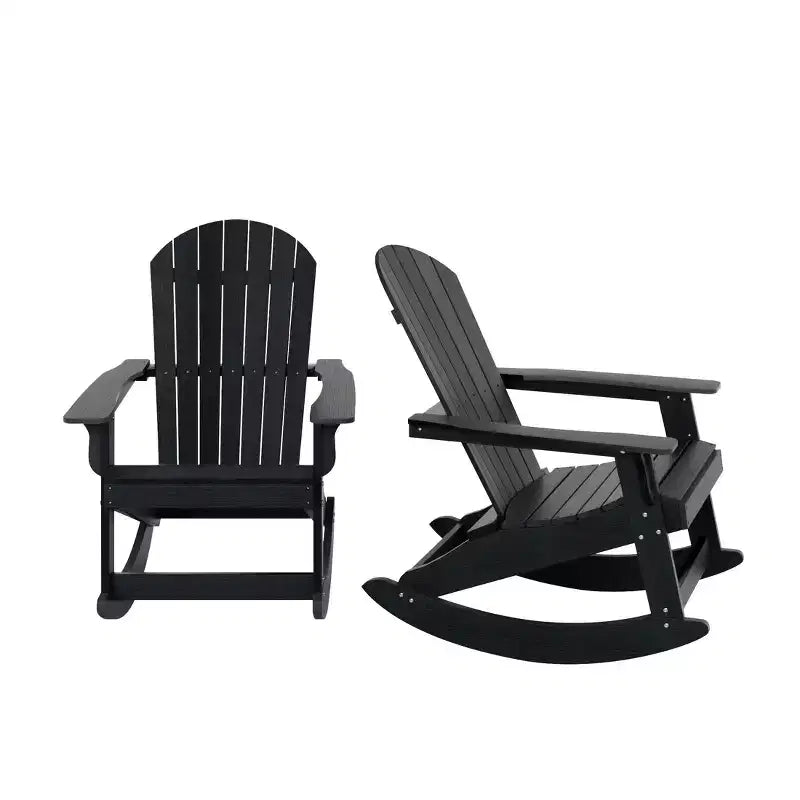 WestinTrends 2-Piece Outdoor Patio All-weather Adirondack Rocking Chair Set
