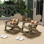 WestinTrends 2-Piece Outdoor Patio All-weather Adirondack Rocking Chair Set