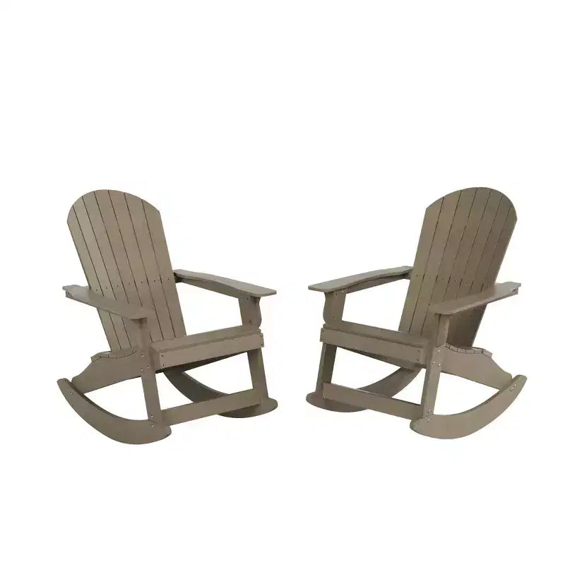 WestinTrends 2-Piece Outdoor Patio All-weather Adirondack Rocking Chair Set