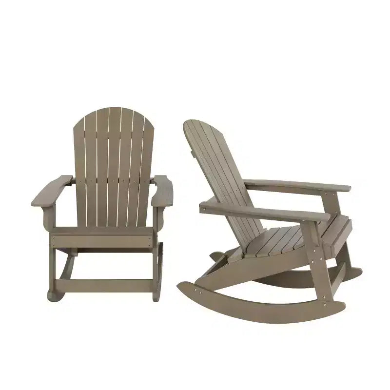 WestinTrends 2-Piece Outdoor Patio All-weather Adirondack Rocking Chair Set