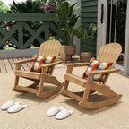 WestinTrends 2-Piece Outdoor Patio All-weather Adirondack Rocking Chair Set