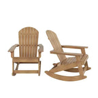 WestinTrends 2-Piece Outdoor Patio All-weather Adirondack Rocking Chair Set