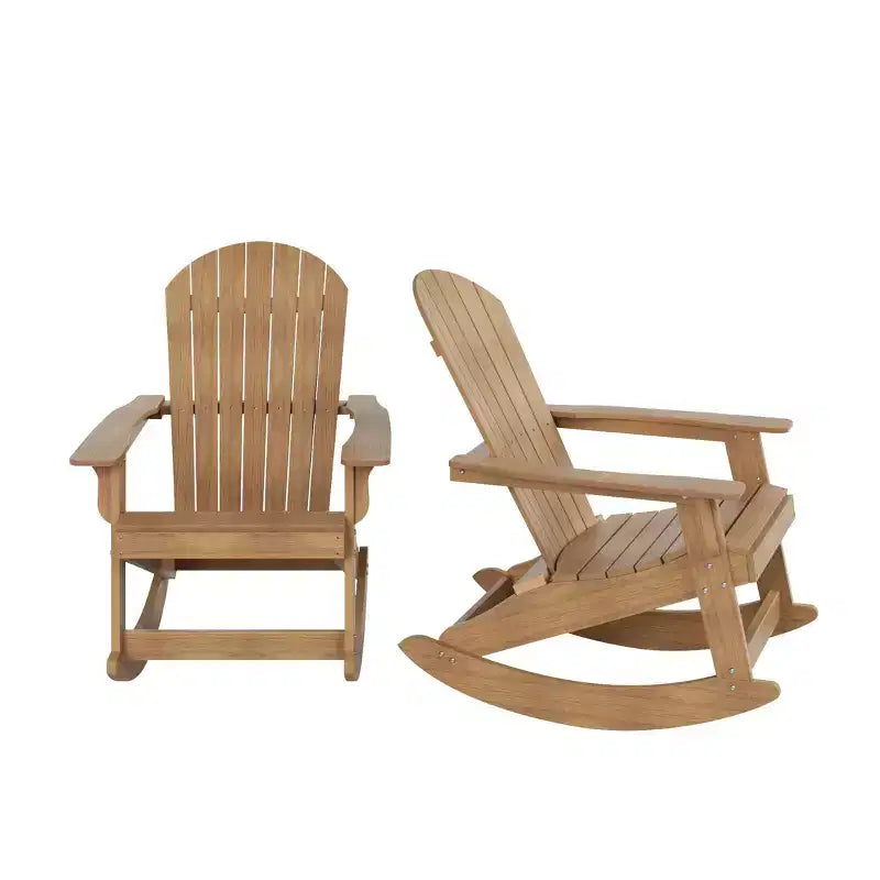 WestinTrends 2-Piece Outdoor Patio All-weather Adirondack Rocking Chair Set