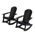 WestinTrends 2-Piece Outdoor Patio All-weather Adirondack Rocking Chair Set