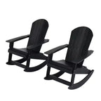 WestinTrends 2-Piece Outdoor Patio All-weather Adirondack Rocking Chair Set
