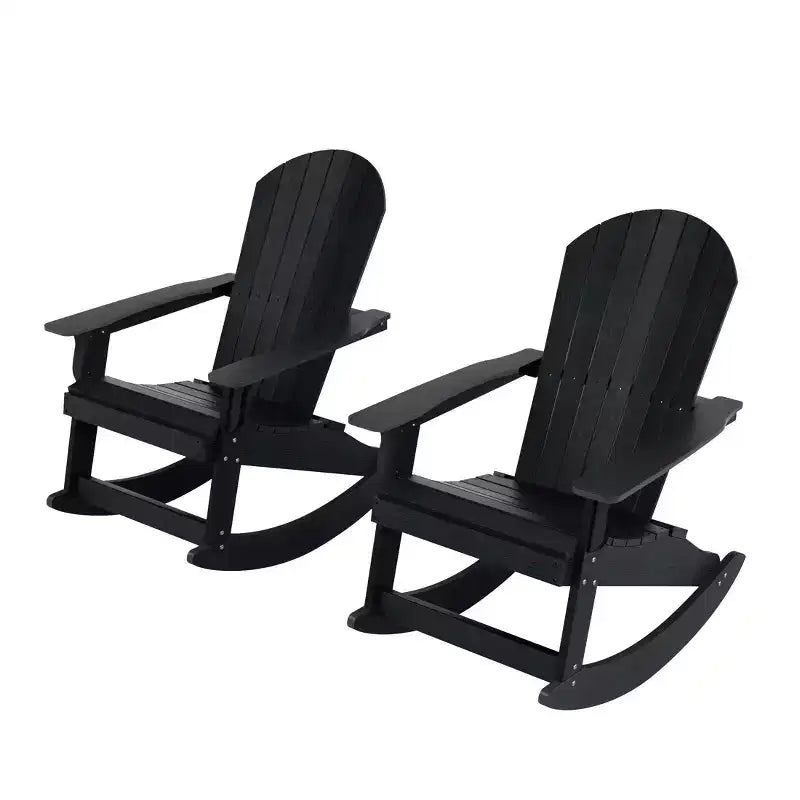 WestinTrends 2-Piece Outdoor Patio All-weather Adirondack Rocking Chair Set