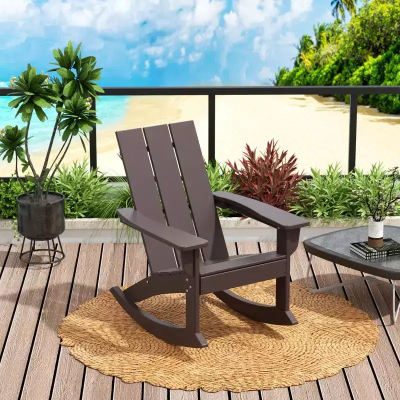 WestinTrends Modern Adirondack Outdoor Rocking Chair (Set of 2)