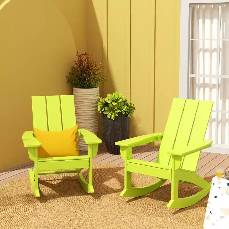 WestinTrends Modern Adirondack Outdoor Rocking Chair (Set of 2)