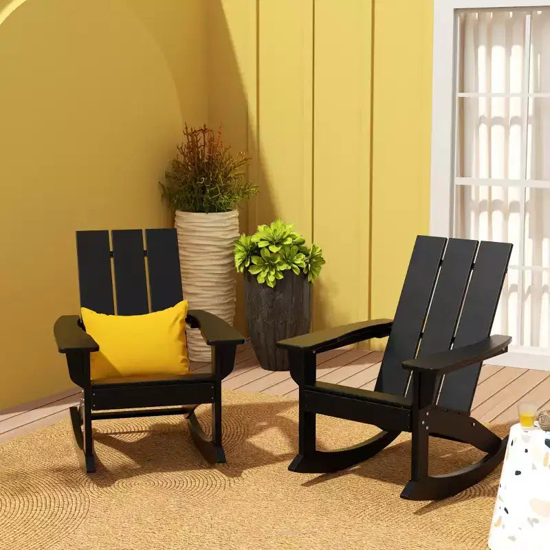 WestinTrends Modern Adirondack Outdoor Rocking Chair (Set of 2)