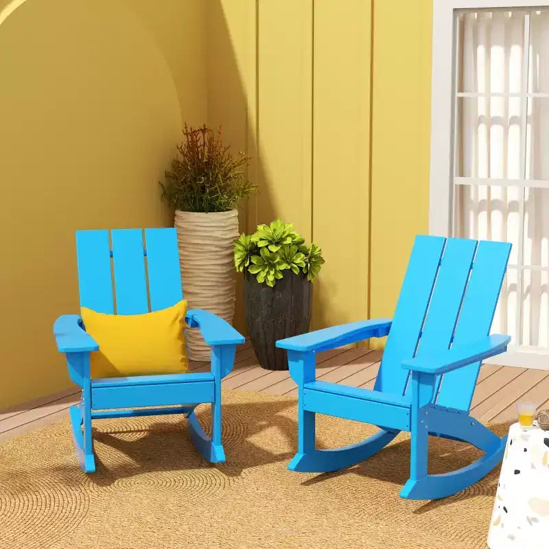 WestinTrends Modern Adirondack Outdoor Rocking Chair (Set of 2)