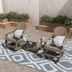 WestinTrends 3-Piece Outdoor Patio Adirondack Rocking Chair with Side Table Set