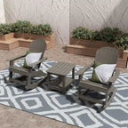 WestinTrends 3-Piece Outdoor Patio Adirondack Rocking Chair with Side Table Set