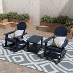 WestinTrends 3-Piece Outdoor Patio Adirondack Rocking Chair with Side Table Set