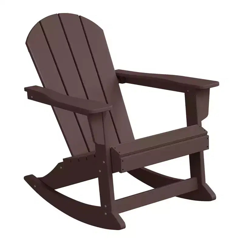 WestinTrends 2-Piece Set Outdoor Adirondack Rocking Chair with Side Table