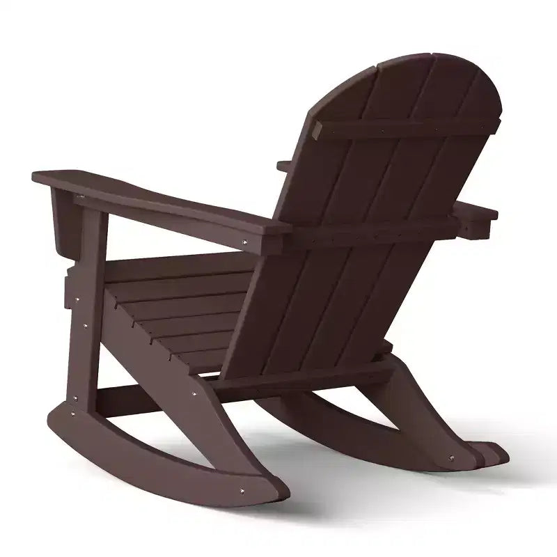 WestinTrends 2-Piece Set Outdoor Adirondack Rocking Chair with Side Table