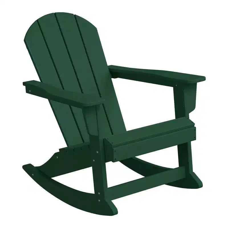 WestinTrends 2-Piece Set Outdoor Adirondack Rocking Chair with Side Table