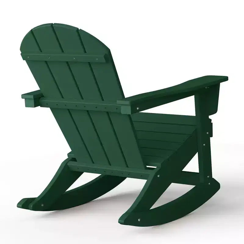WestinTrends 2-Piece Set Outdoor Adirondack Rocking Chair with Side Table