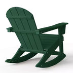 WestinTrends 2-Piece Set Outdoor Adirondack Rocking Chair with Side Table