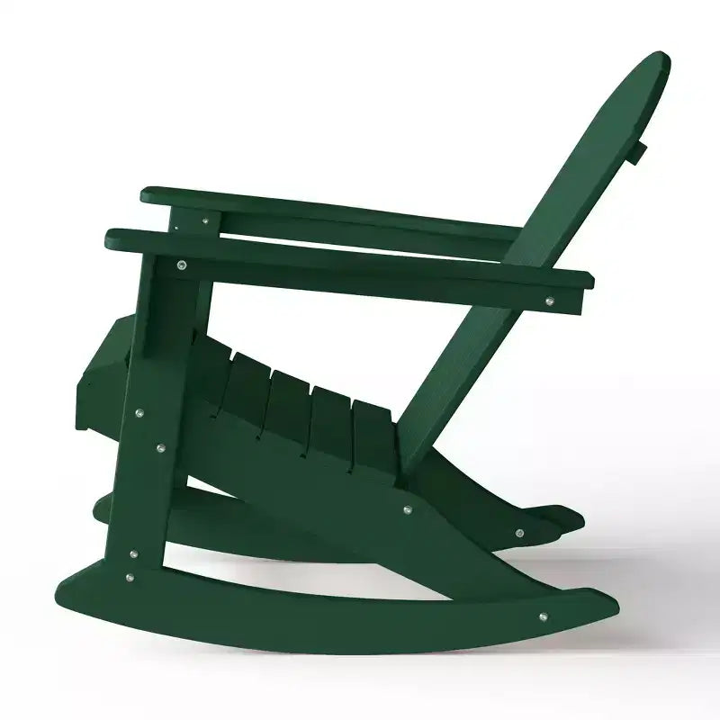 WestinTrends 2-Piece Set Outdoor Adirondack Rocking Chair with Side Table