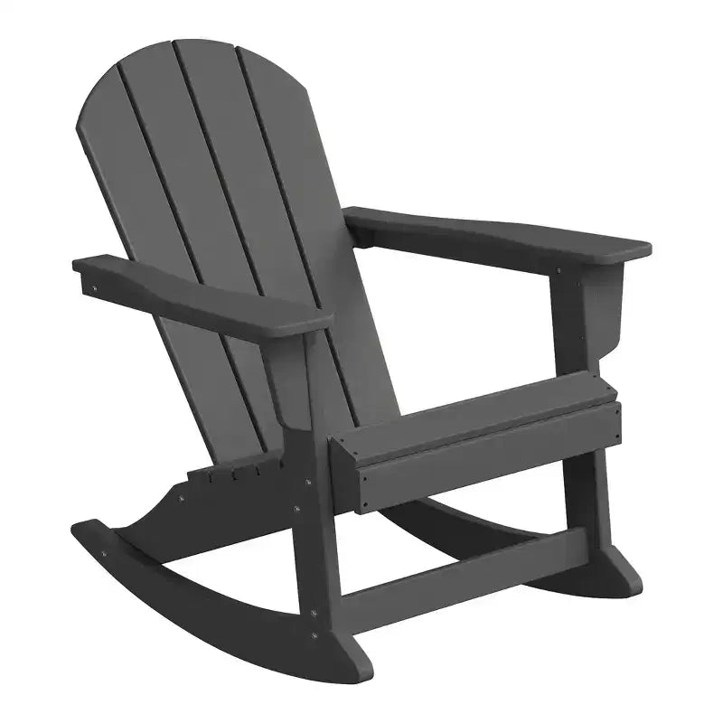 WestinTrends 2-Piece Set Outdoor Adirondack Rocking Chair with Side Table