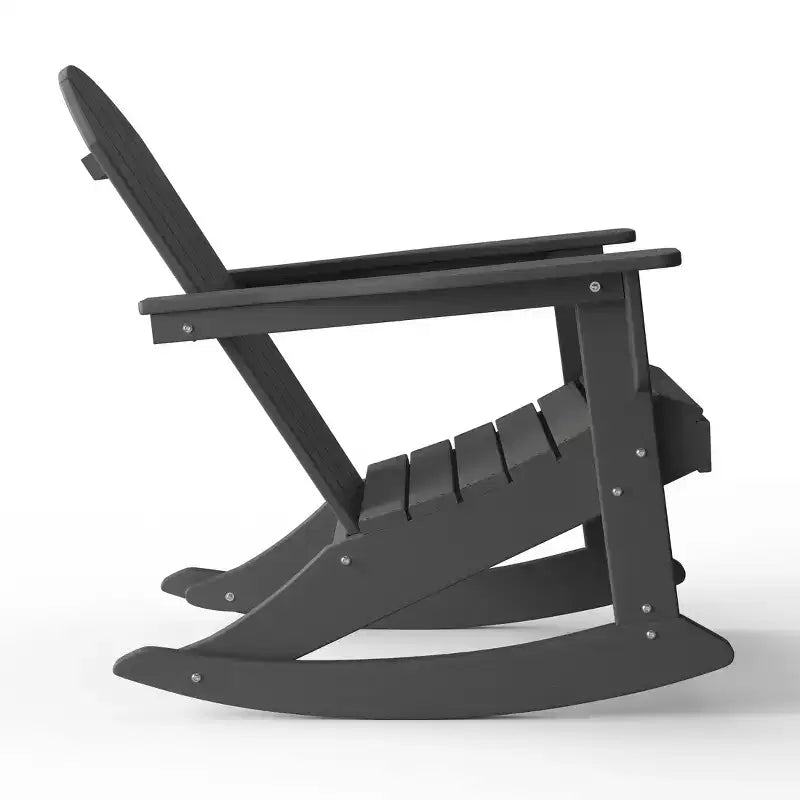 WestinTrends 2-Piece Set Outdoor Adirondack Rocking Chair with Side Table