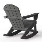 WestinTrends 2-Piece Set Outdoor Adirondack Rocking Chair with Side Table