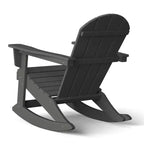 WestinTrends 2-Piece Set Outdoor Adirondack Rocking Chair with Side Table