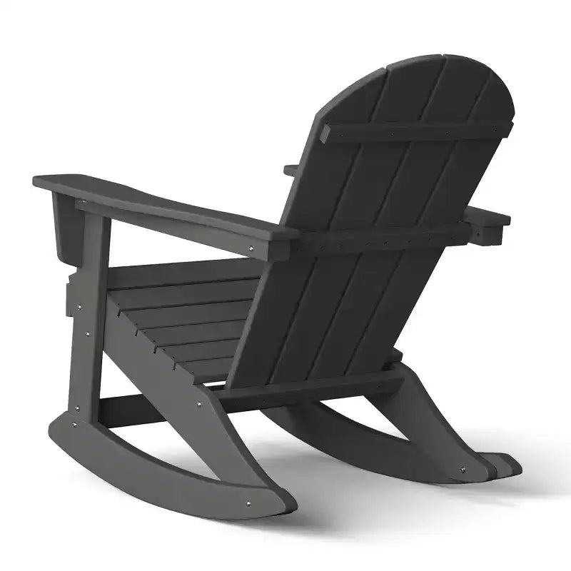 WestinTrends 2-Piece Set Outdoor Adirondack Rocking Chair with Side Table