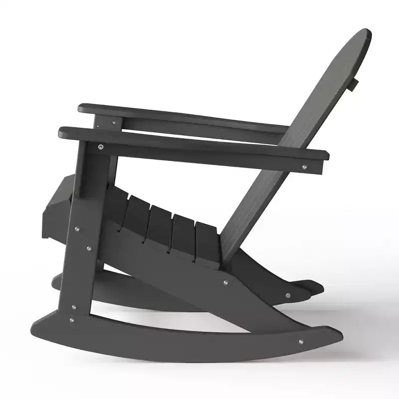 WestinTrends 2-Piece Set Outdoor Adirondack Rocking Chair with Side Table