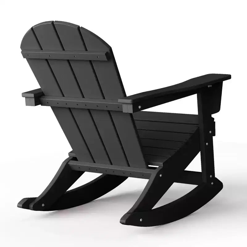 WestinTrends 2-Piece Set Outdoor Adirondack Rocking Chair with Side Table