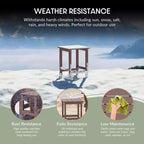WestinTrends 3 Piece set Outdoor Patio Poly Adirondack rocking chairs with side table