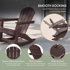 WestinTrends 3 Piece set Outdoor Patio Poly Adirondack rocking chairs with side table