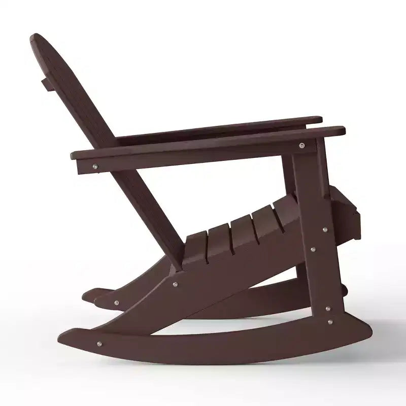 WestinTrends 3 Piece set Outdoor Patio Poly Adirondack rocking chairs with side table