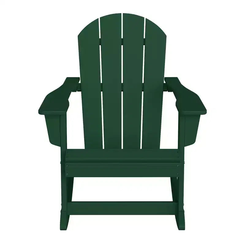 WestinTrends 3 Piece set Outdoor Patio Poly Adirondack rocking chairs with side table