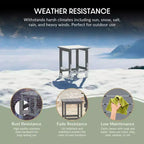 WestinTrends 3 Piece set Outdoor Patio Poly Adirondack rocking chairs with side table