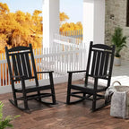 WestinTrends All-Weather Outdoor Patio Poly Classic Porch Rocking Chair (Set of 2)