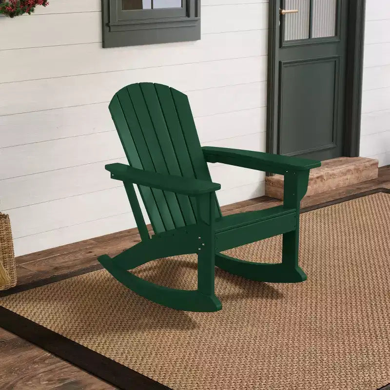 WestinTrends Outdoor Patio Poly Adirondack Rocking Chair Rocker