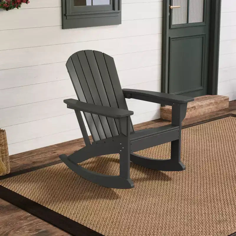 WestinTrends Outdoor Patio Poly Adirondack Rocking Chair Rocker