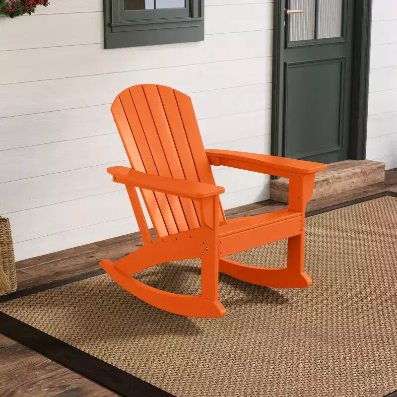 WestinTrends Outdoor Patio Poly Adirondack Rocking Chair Rocker