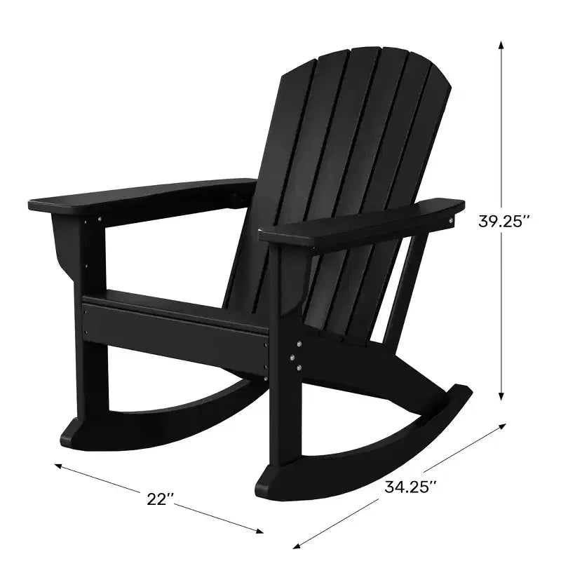 WestinTrends Outdoor Patio Poly Adirondack Rocking Chair Rocker