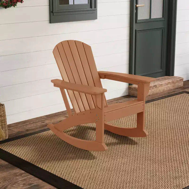 WestinTrends Outdoor Patio Poly Adirondack Rocking Chair Rocker