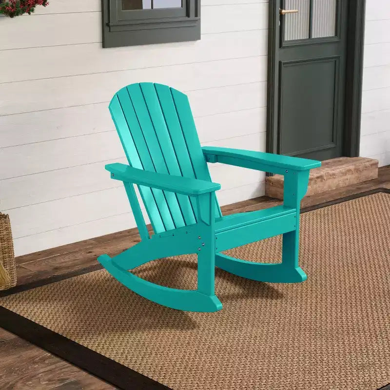 WestinTrends Outdoor Patio Poly Adirondack Rocking Chair Rocker