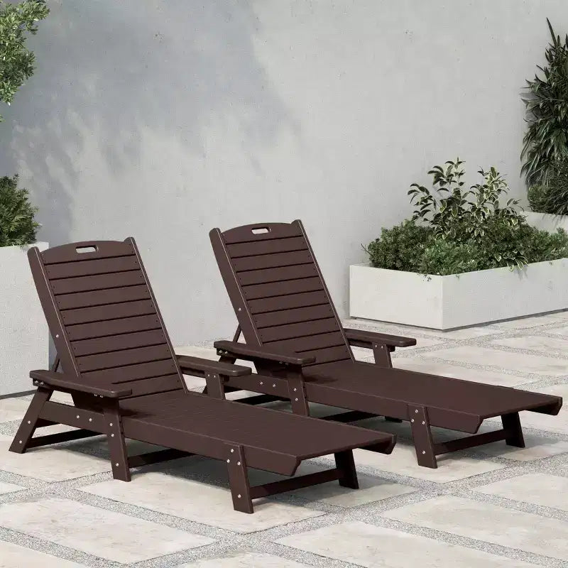 WestinTrends Sdraio da Esterno Adirondack per Patio Giardino Piscina (Set da 2)