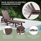 WestinTrends Sdraio da Esterno Adirondack per Patio Giardino Piscina (Set da 2)