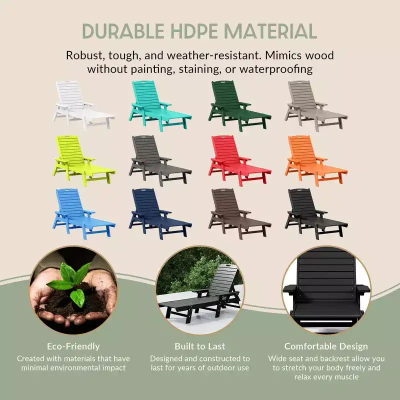 WestinTrends Sdraio da Esterno Adirondack per Patio Giardino Piscina (Set da 2)