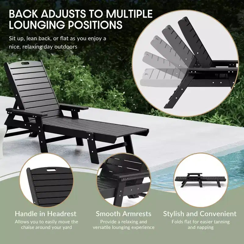 WestinTrends Sdraio da Esterno Adirondack per Patio Giardino Piscina (Set da 2)