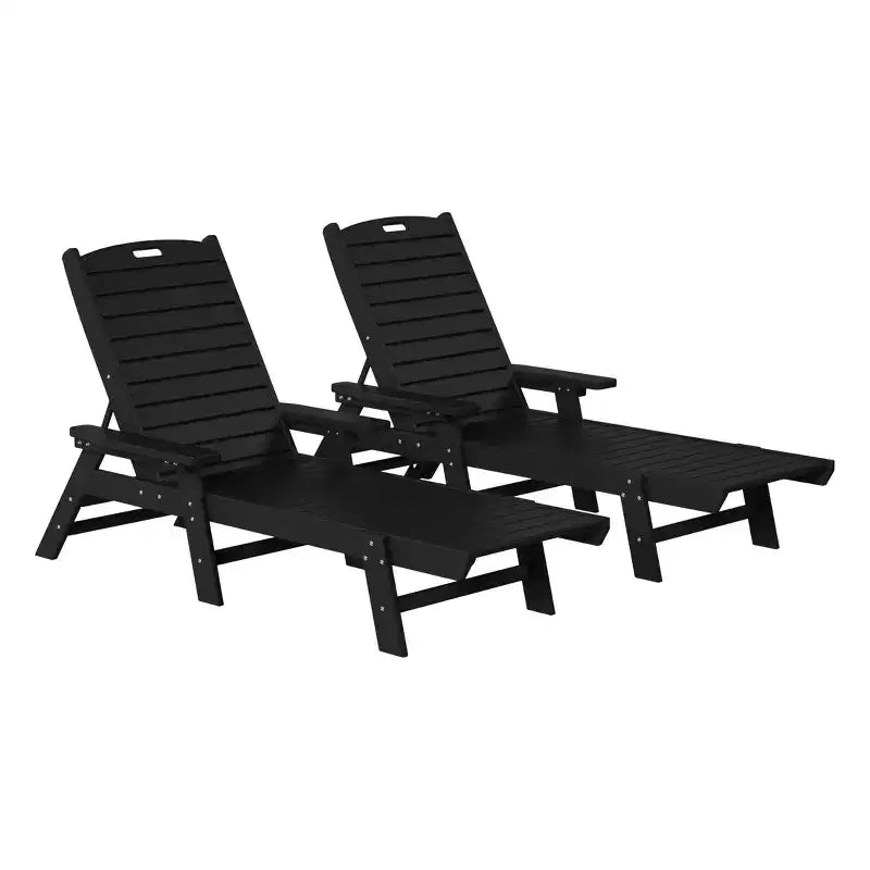 WestinTrends Sdraio da Esterno Adirondack per Patio Giardino Piscina (Set da 2)